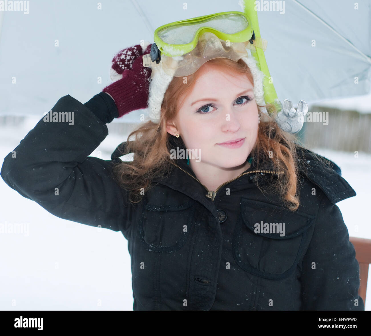 Girl with mask Stock Photo Alamy