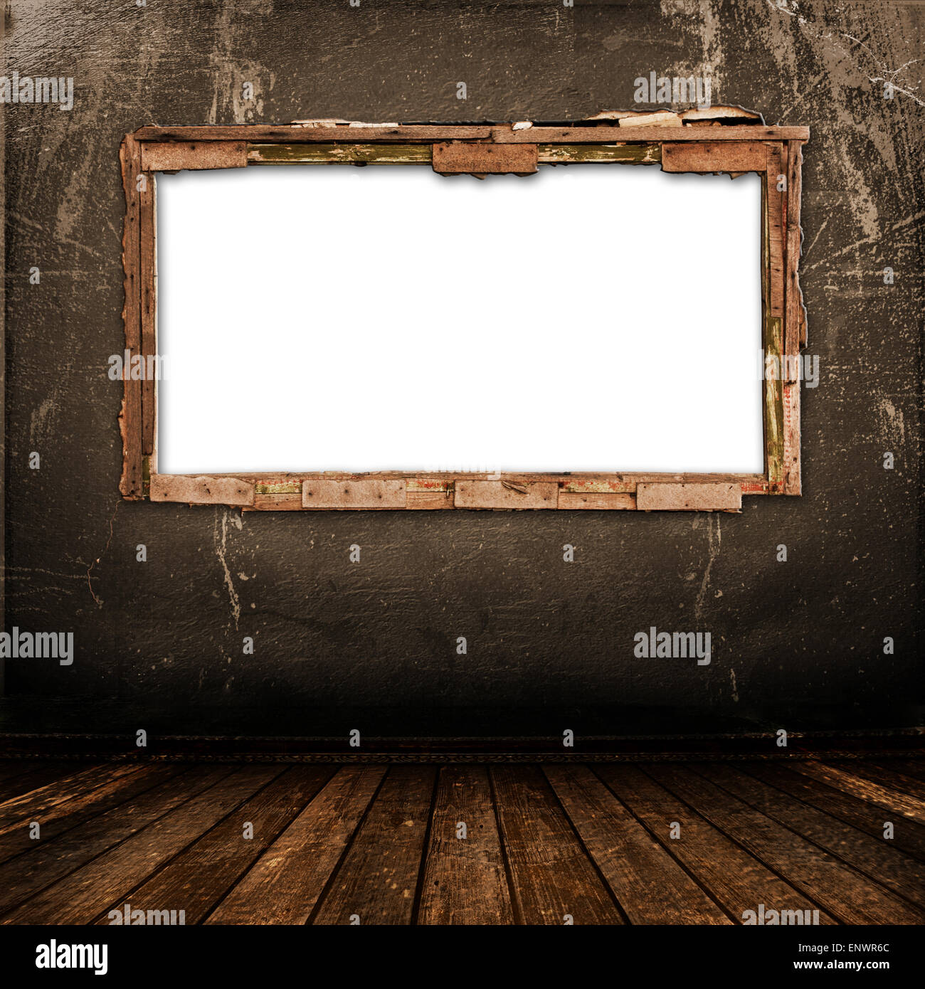 Old window on the antique wall with metal nail Stock Photo - Alamy