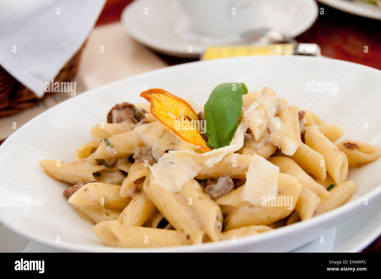 Pasta with parmesan Stock Photo - Alamy
