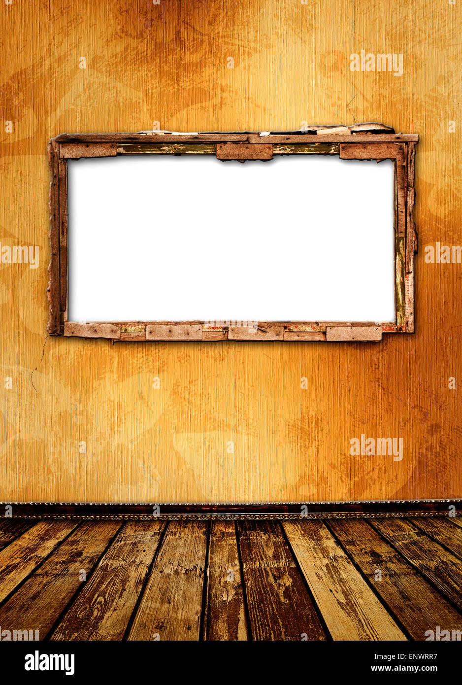 Old window on the antique wall with metal nail Stock Photo - Alamy
