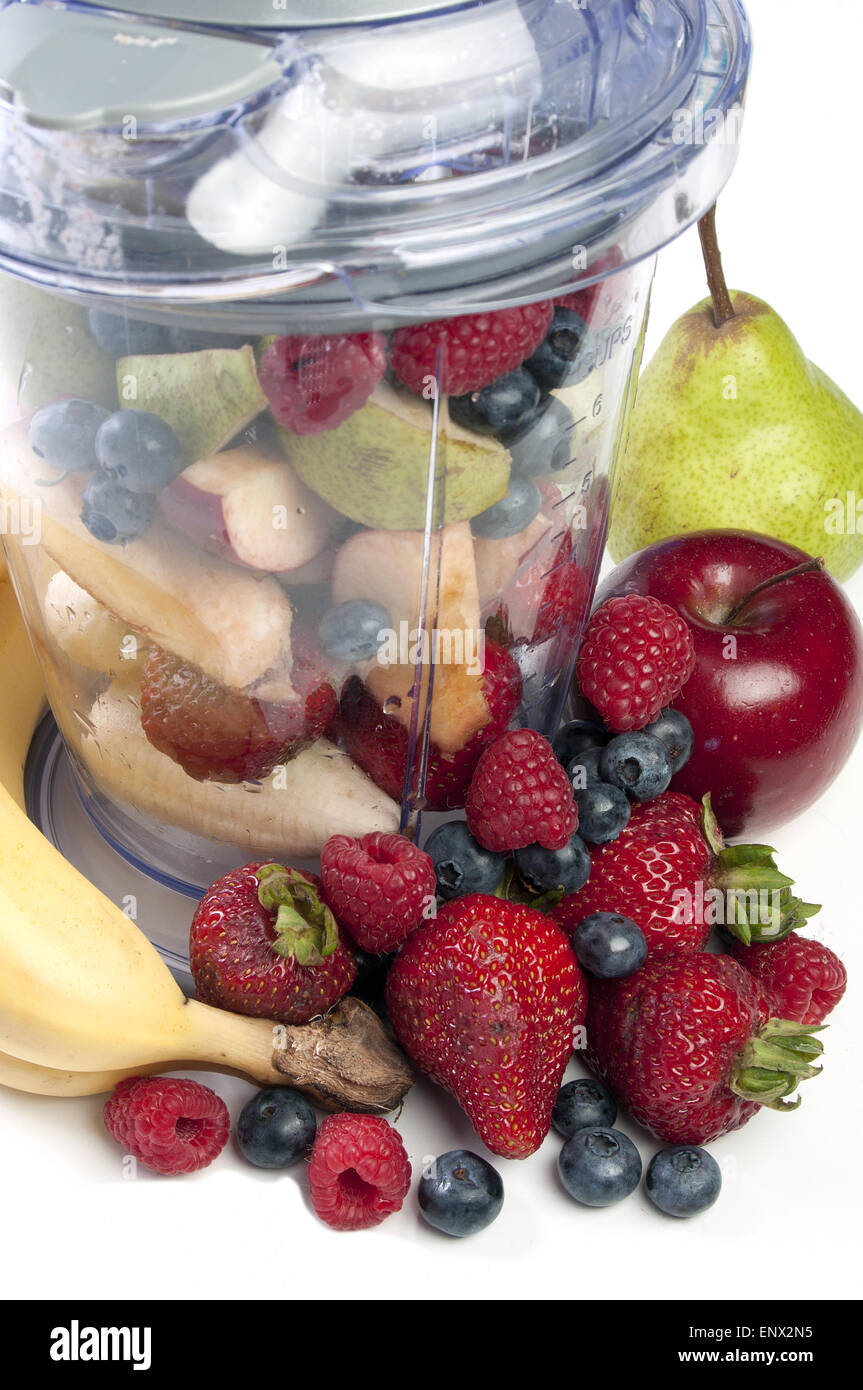 Fruit Smoothie Blender Stock Photo Alamy
