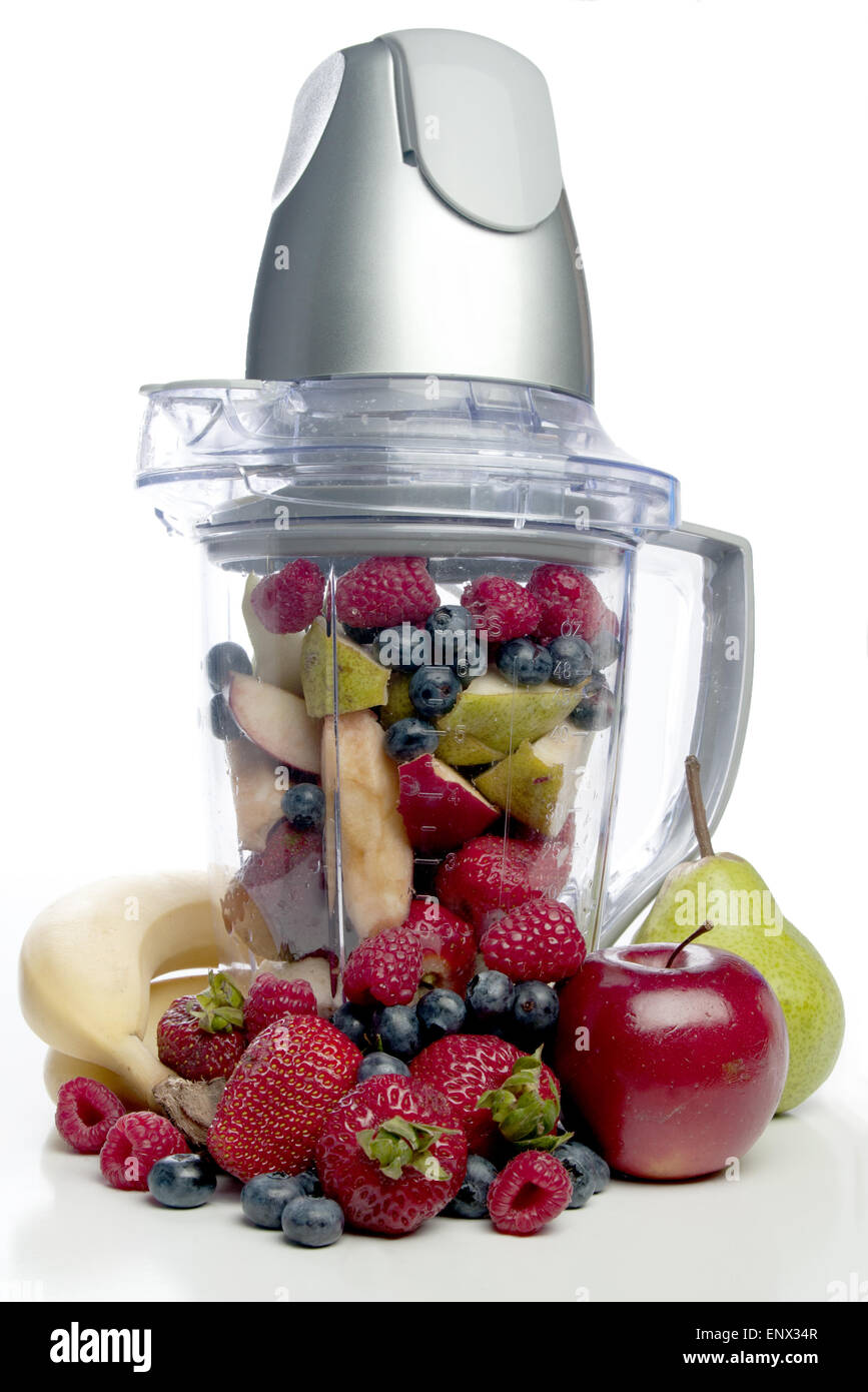 Fruit Smoothie Blender Stock Photo Alamy