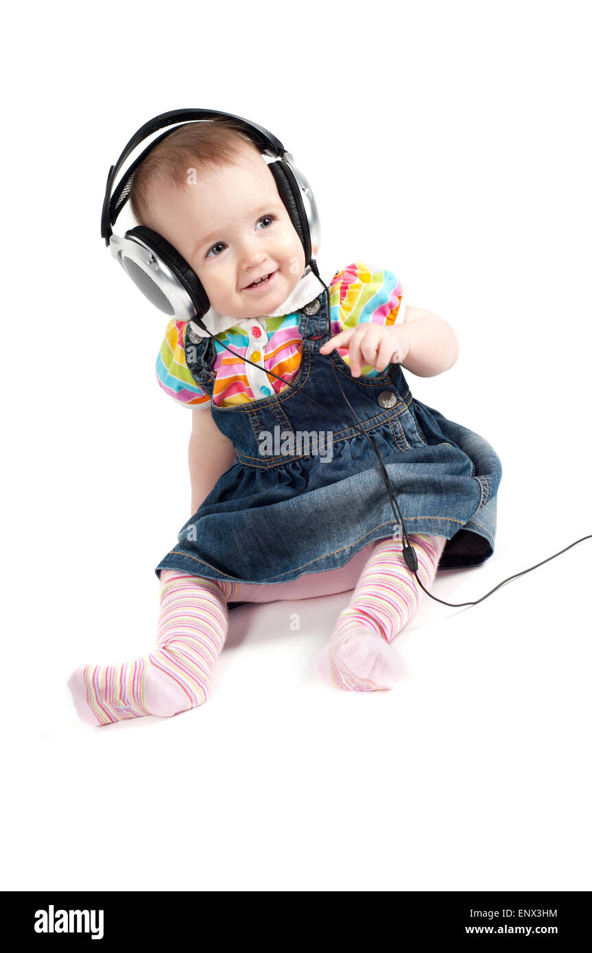 Smiling baby headphones hi-res stock photography and images - Page 9 - Alamy