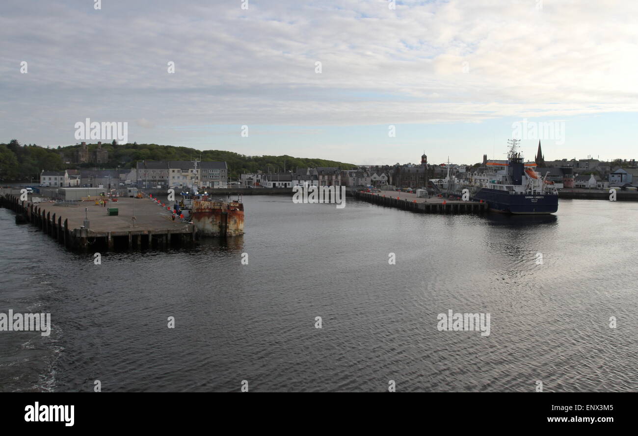 Stornoway waterfront Isle of Lewis Scotland  May 2014 Stock Photo