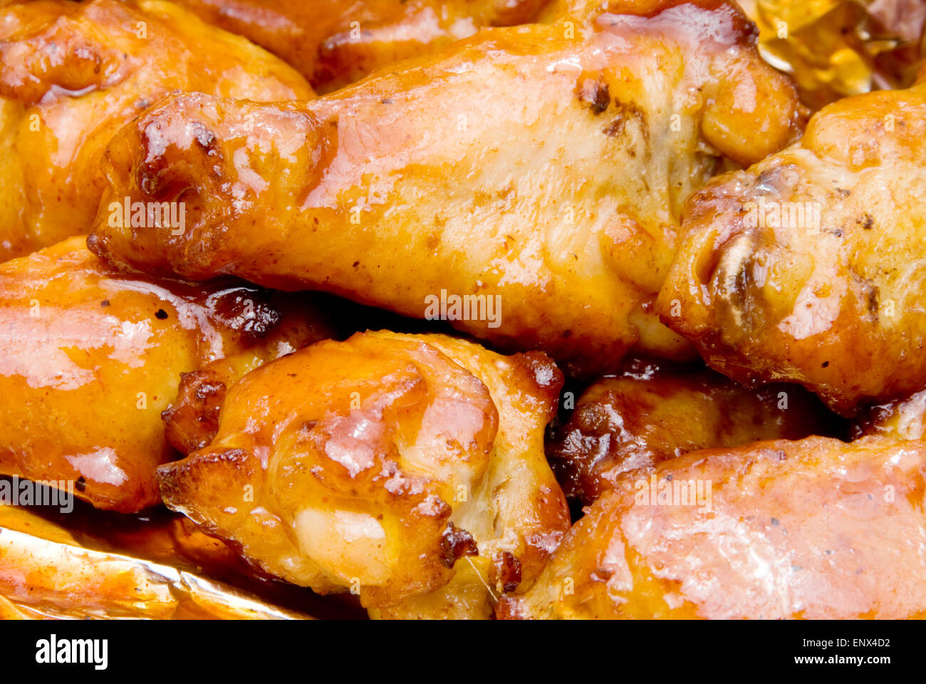 BBQ Chicken Wings Stock Photo