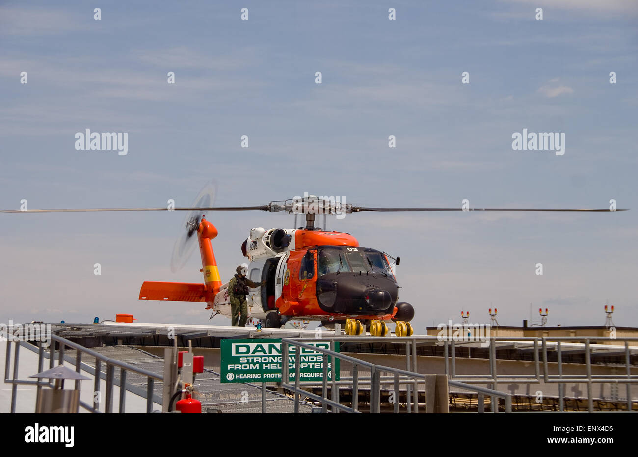 Coast Guard Jayhawk Rescue Helicopter Stock Photo