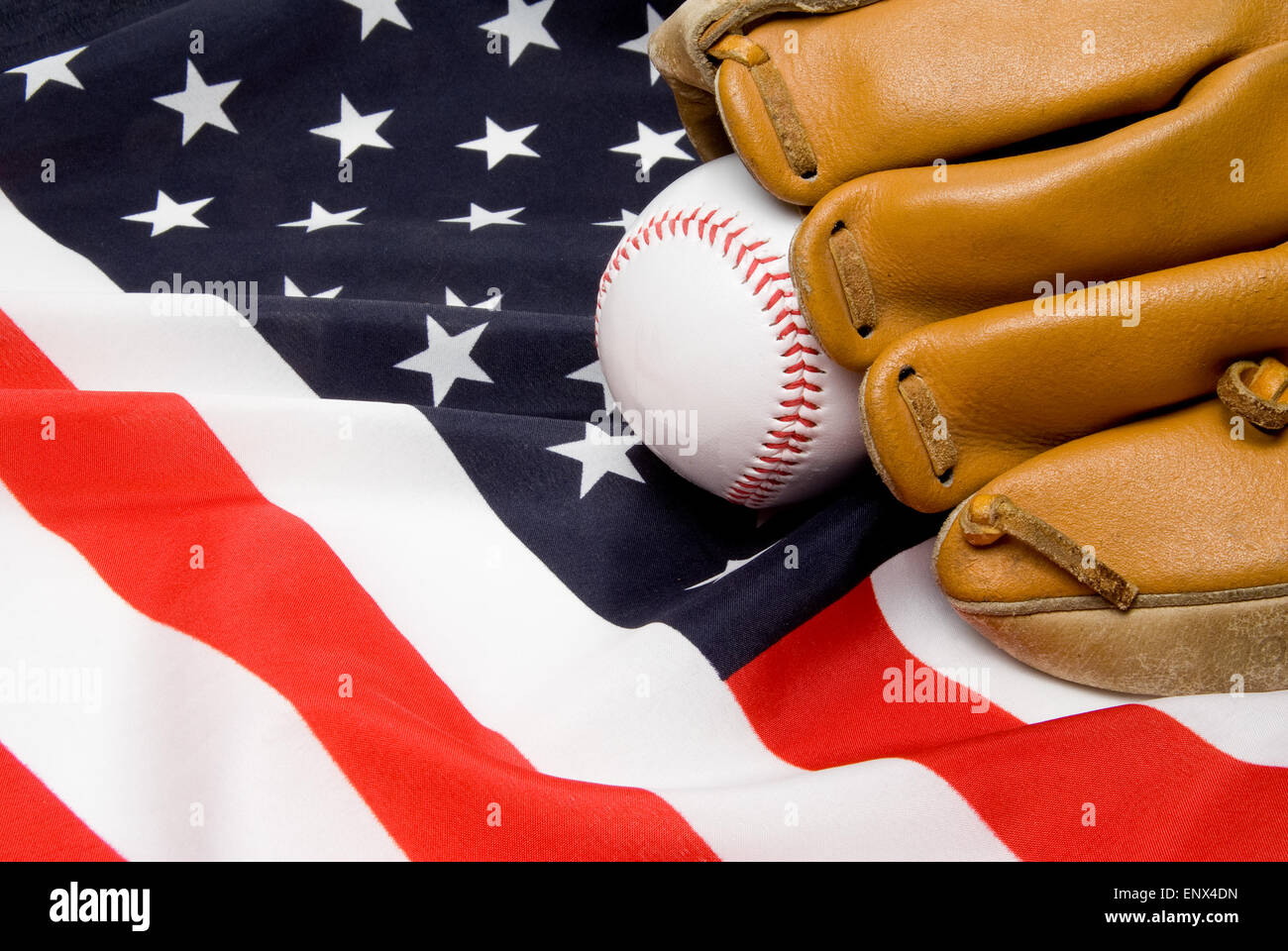 Baseball and Glove Stock Photo Alamy