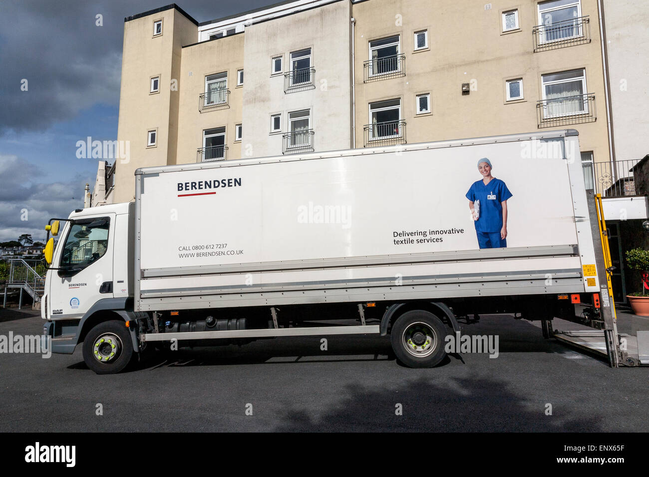 Cleaning and maintaining textiles for industry hires stock photography