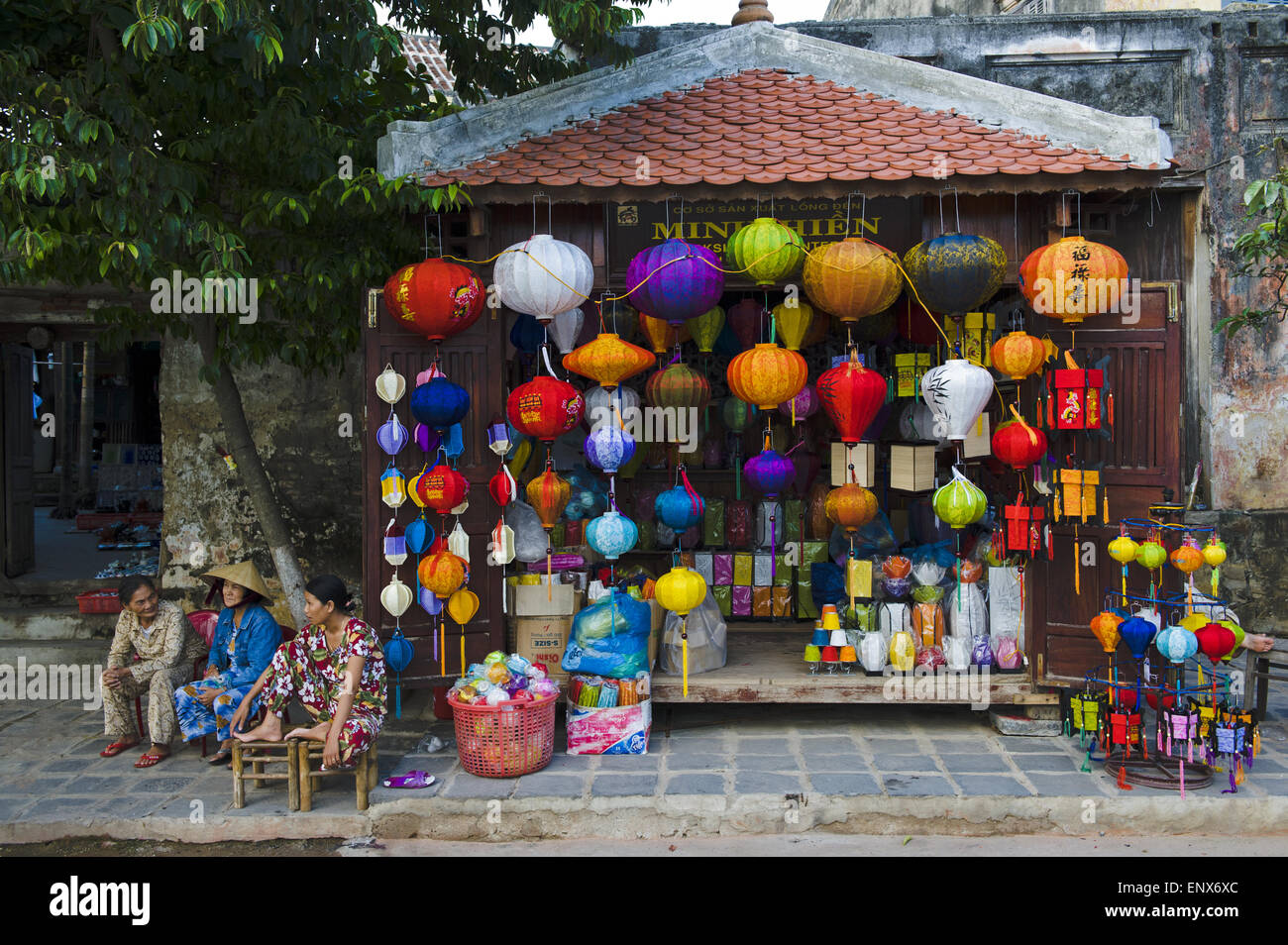 Shop for chinese lanterns - Hoi An, Vietnam Stock Photo