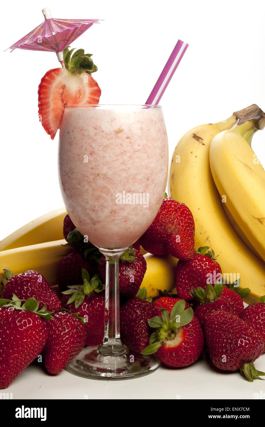 Strawberry banana shake High Resolution Stock Photography and Images ...