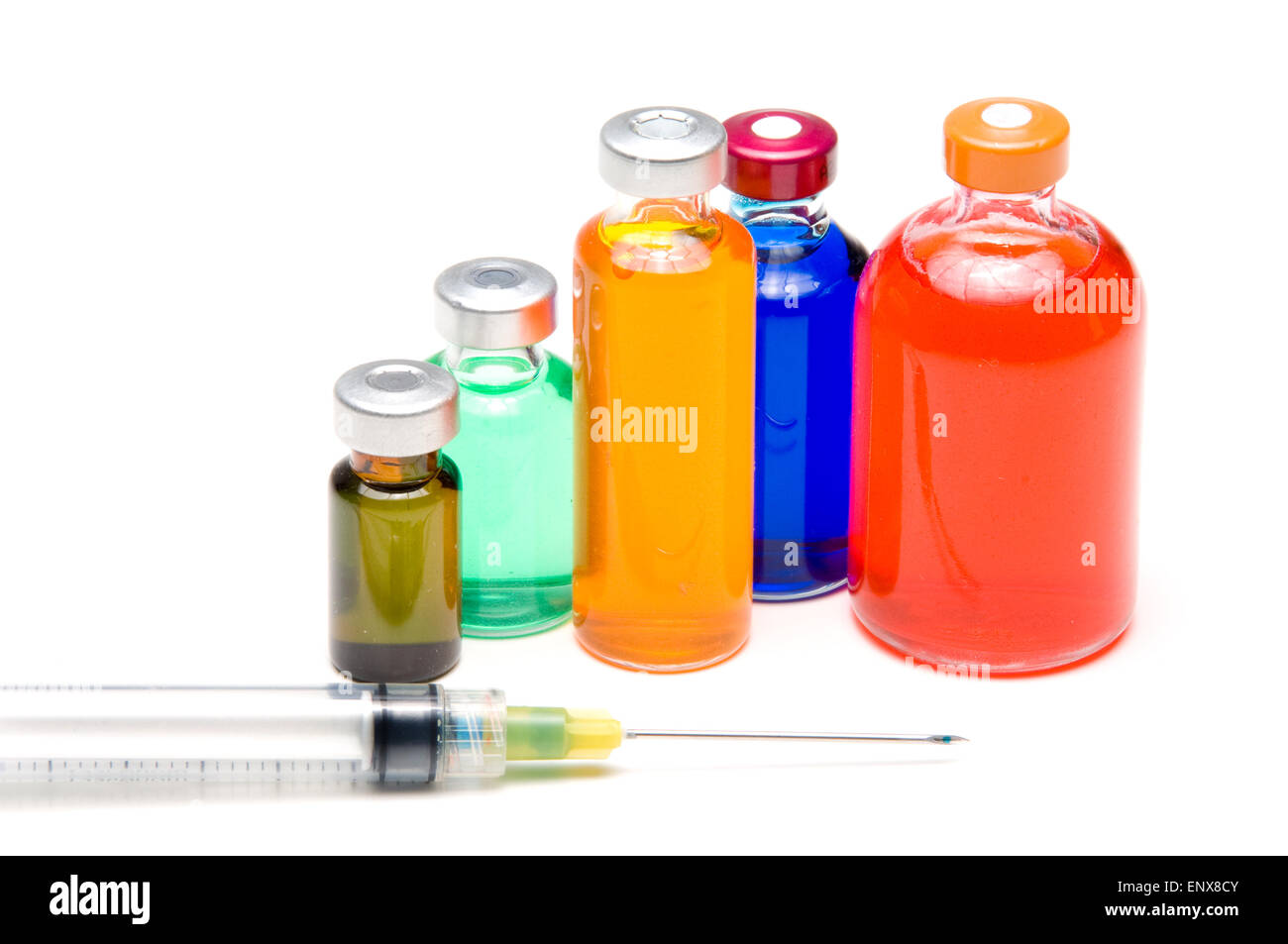 Medicine Vials and Syringe Stock Photo Alamy