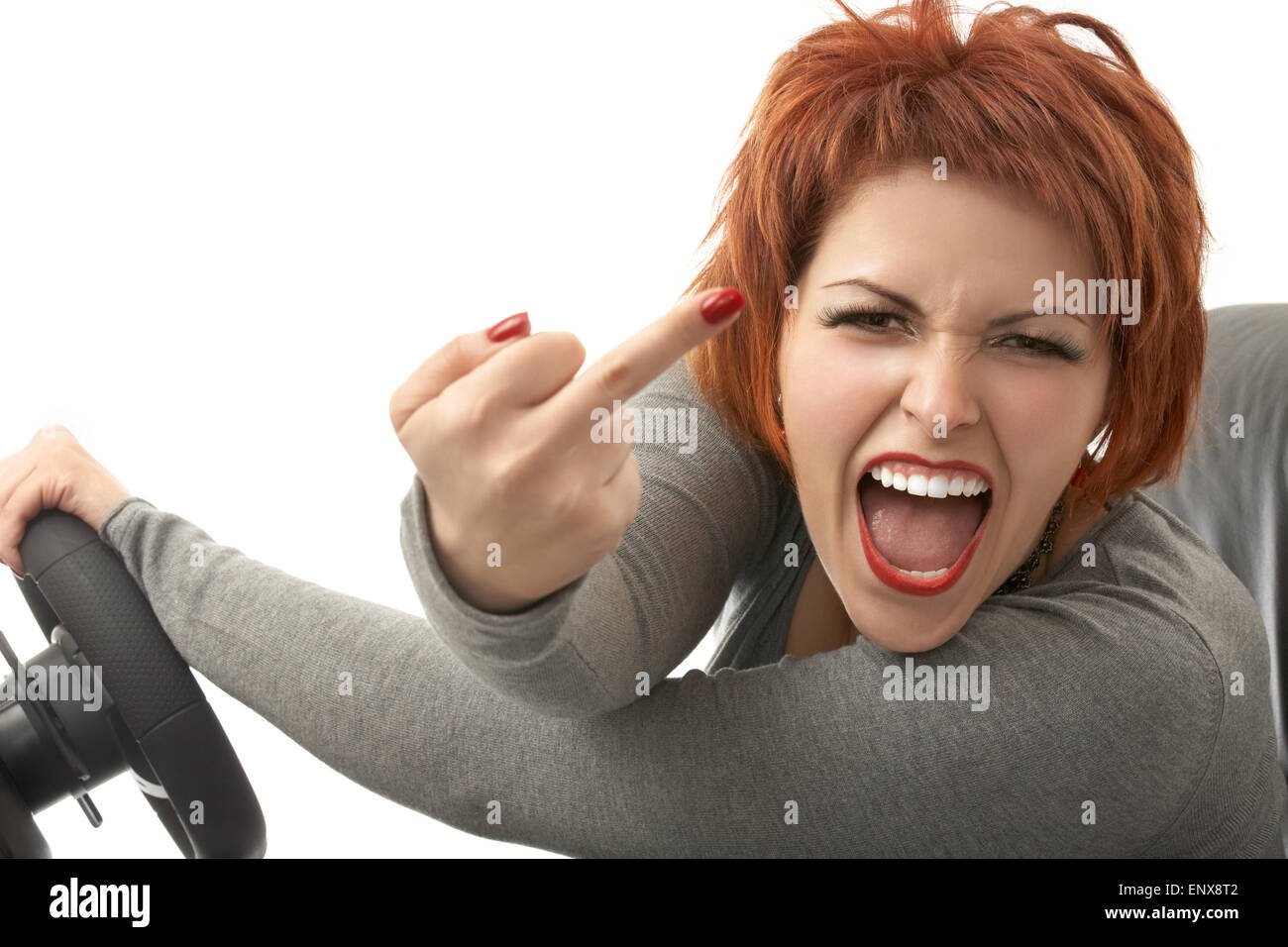Portrait of the rough woman at