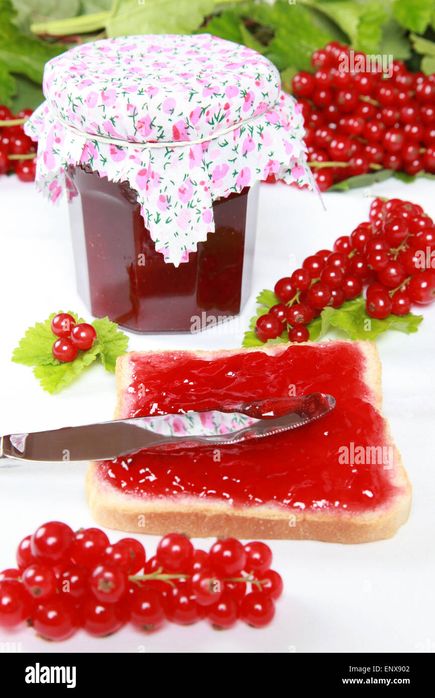 Johannisbeeren-Konfitüre Stock Photo