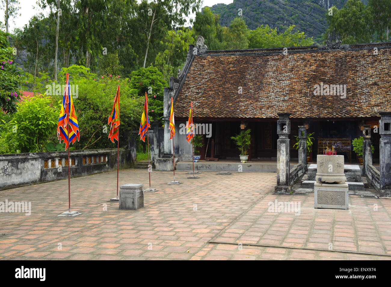 Temple at Hoa Lu - Ninh Binh, Vietnam Stock Photo