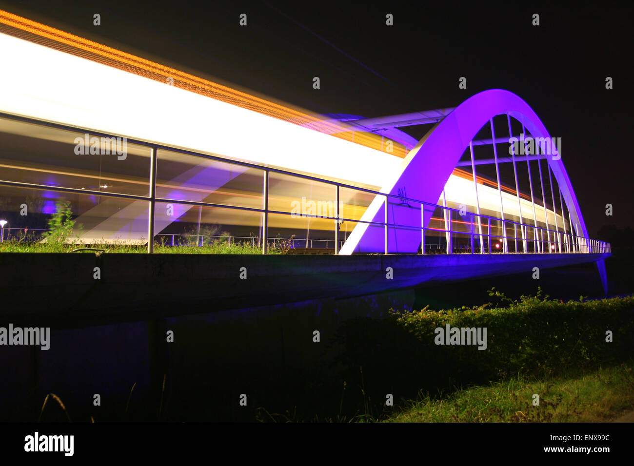 Stadtbahnbrücke in Ostfildern bei Stuttgart Stock Photo