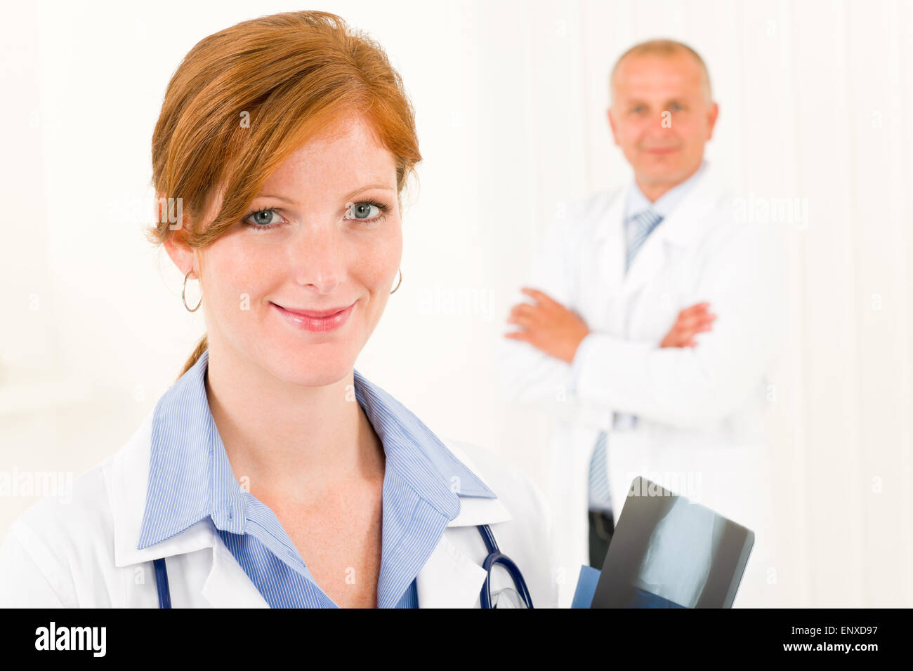 Mature adult female doctor hi-res stock photography and images - Alamy