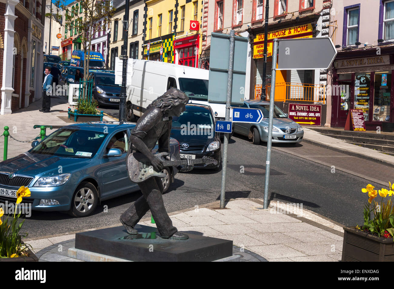Rory Gallagher statue in Ballyshannon County Donegal Ireland Stock Photo
