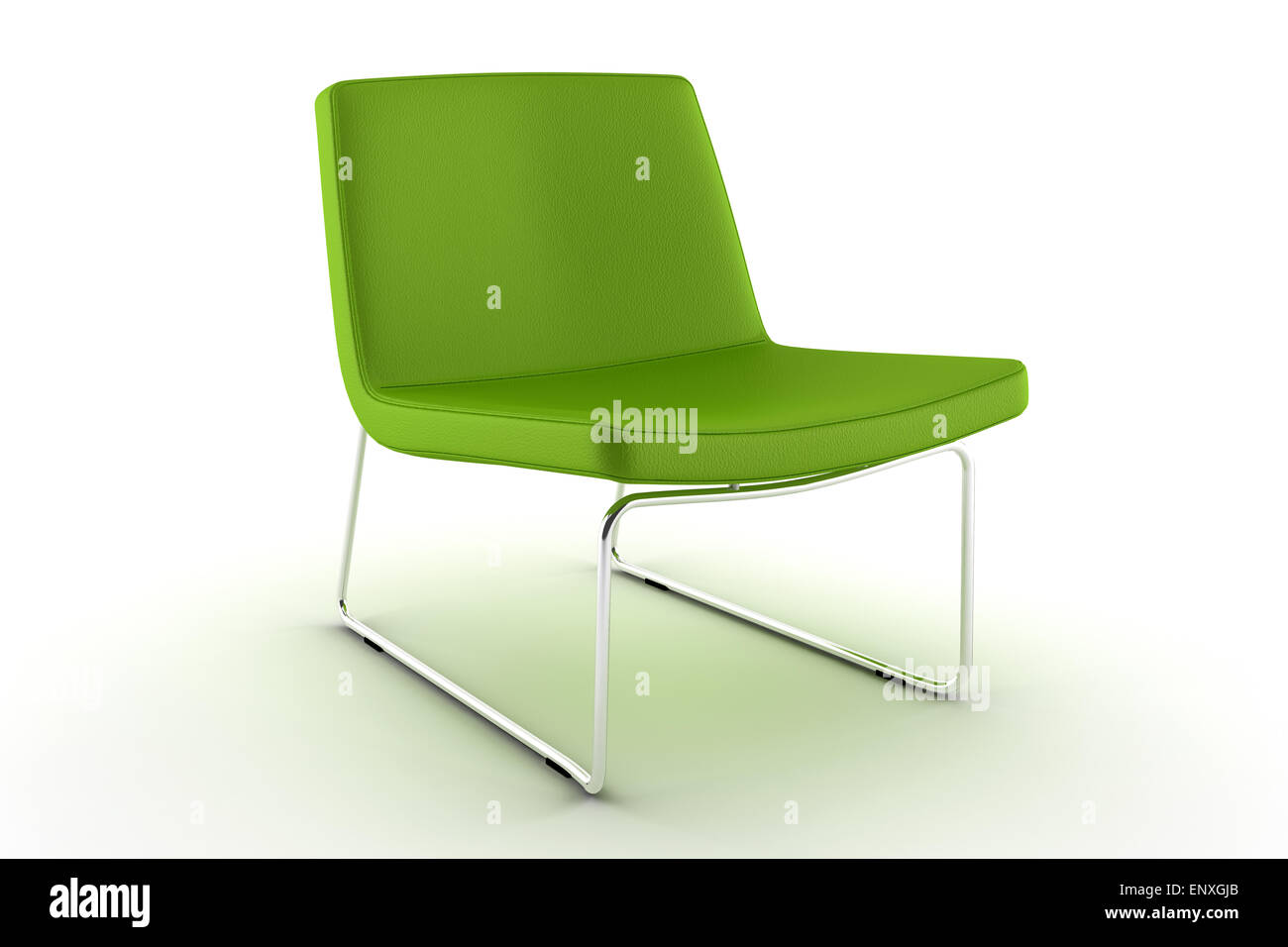 3d green armchair isolated on white background Stock Photo Alamy