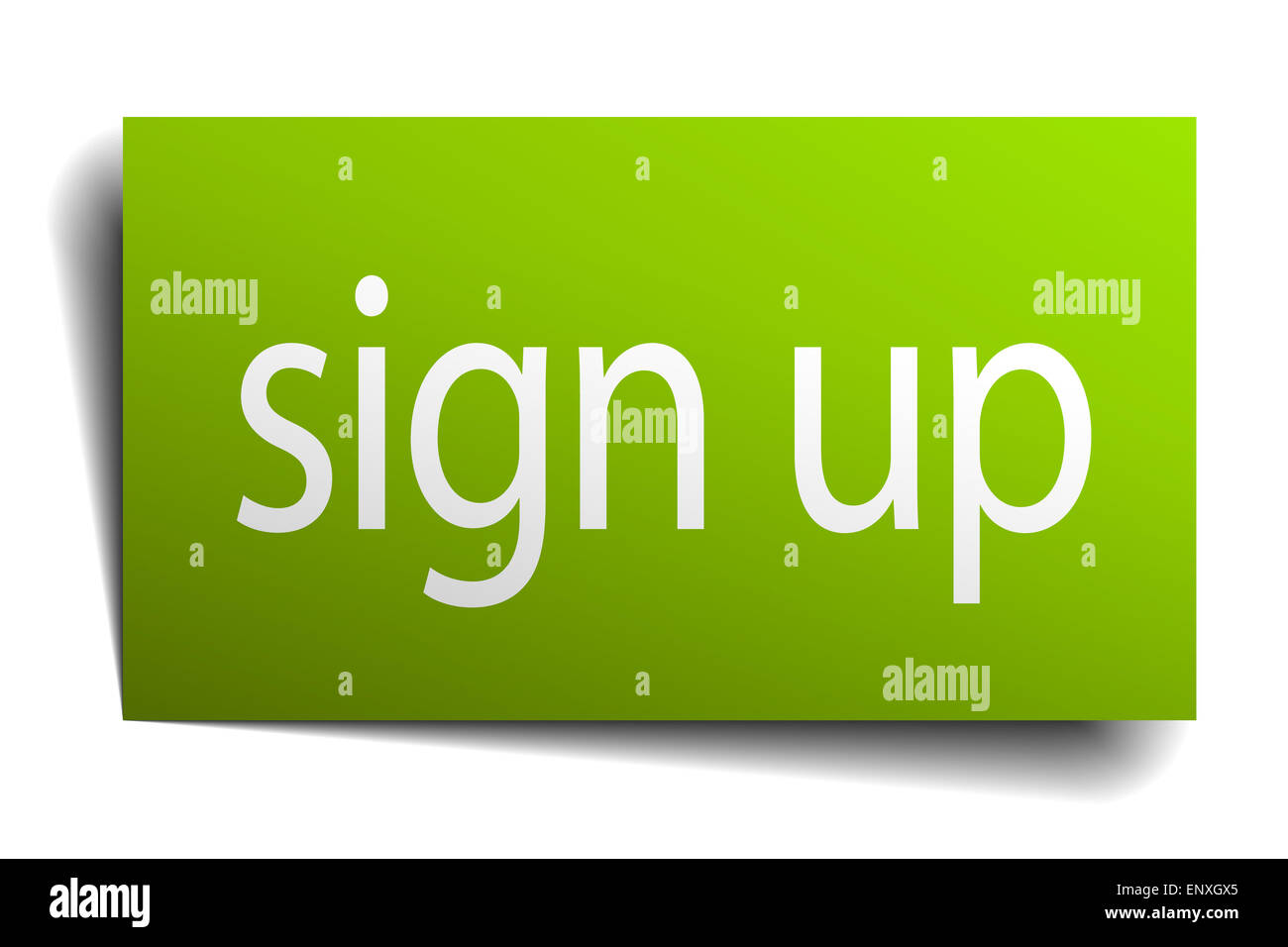 sign up square paper sign isolated on white Stock Photo Alamy