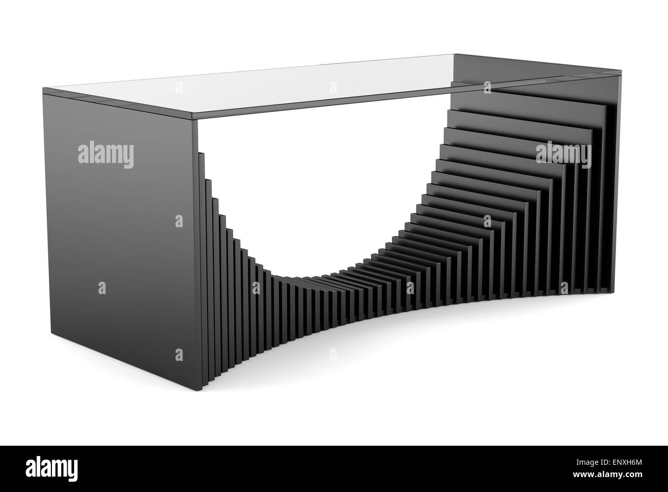 modern glass table isolated on white background Stock Photo Alamy