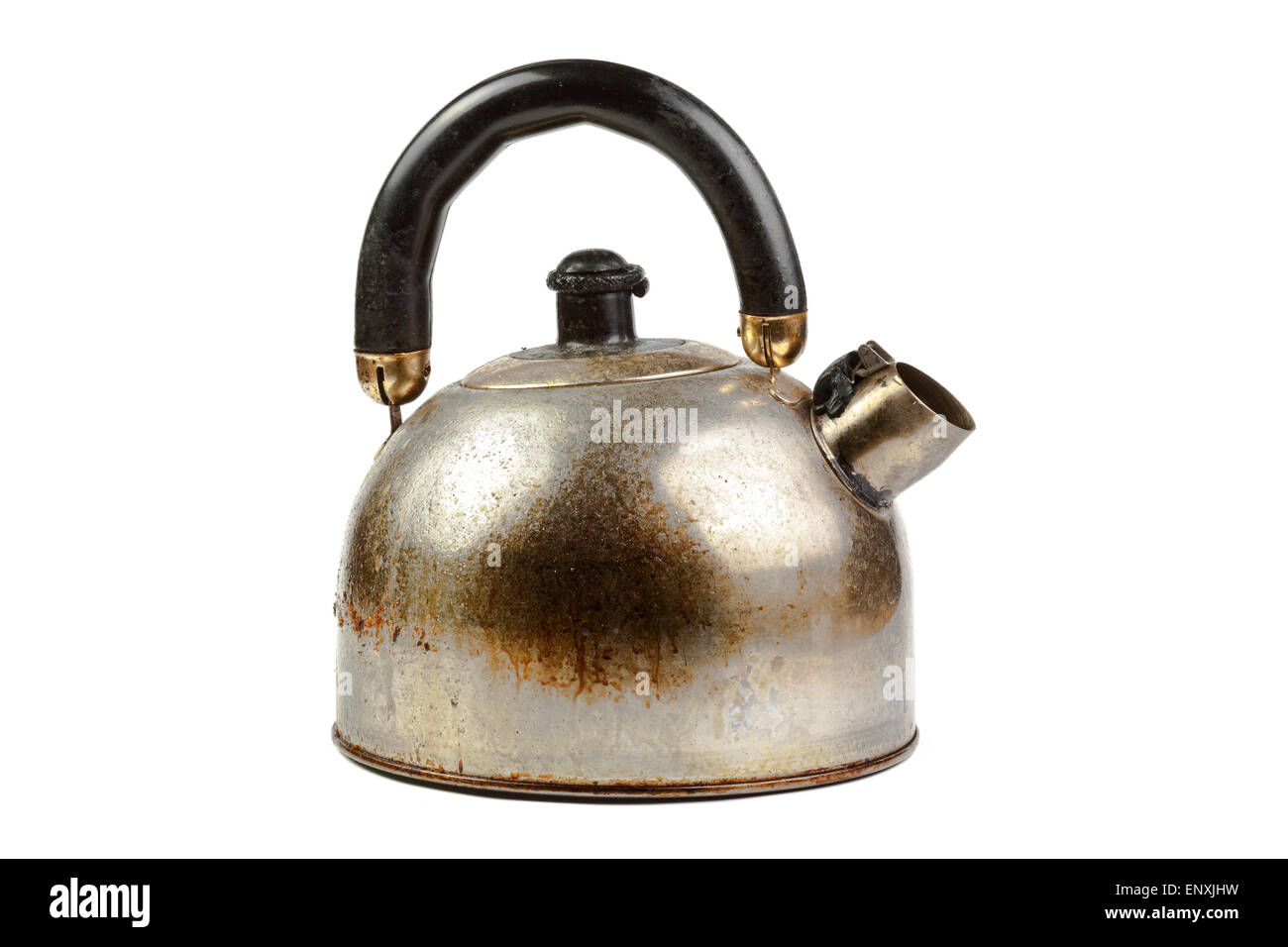 old rusty teapot isolated on white background Stock Photo Alamy