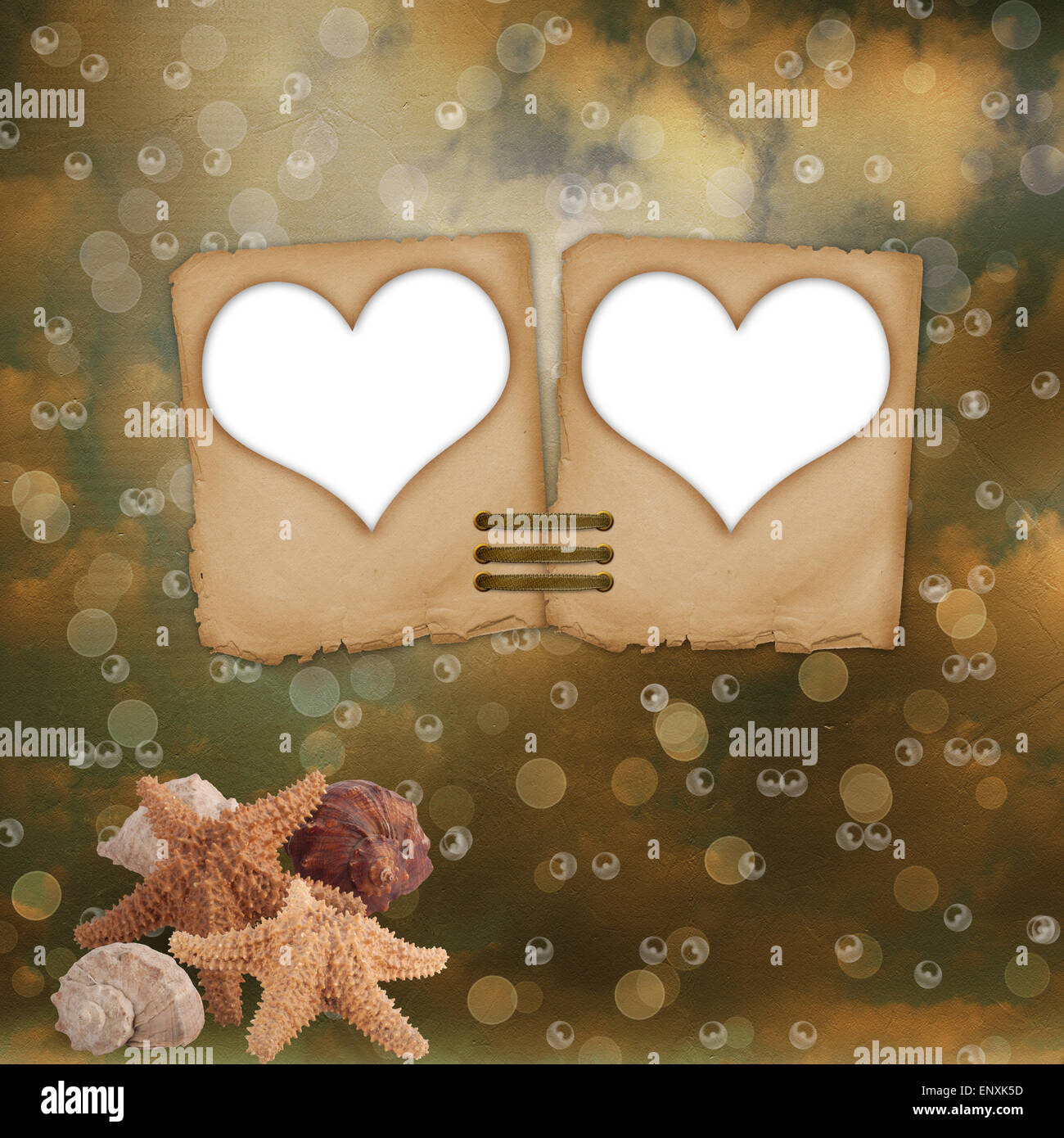 blur bokeh backdrop with slides and tropical seastar Stock Photo - Alamy