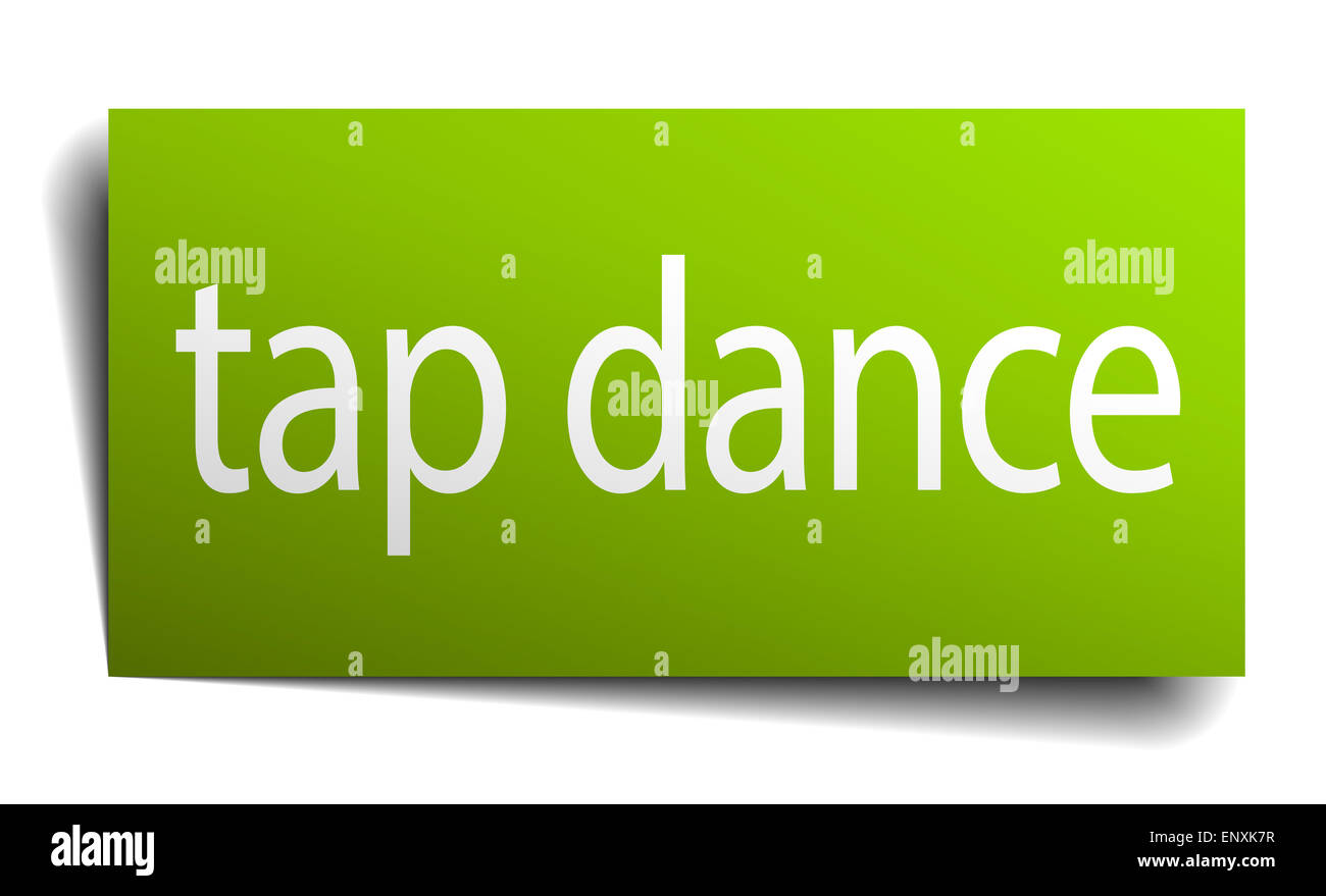 tap dance square paper sign isolated on white Stock Photo Alamy