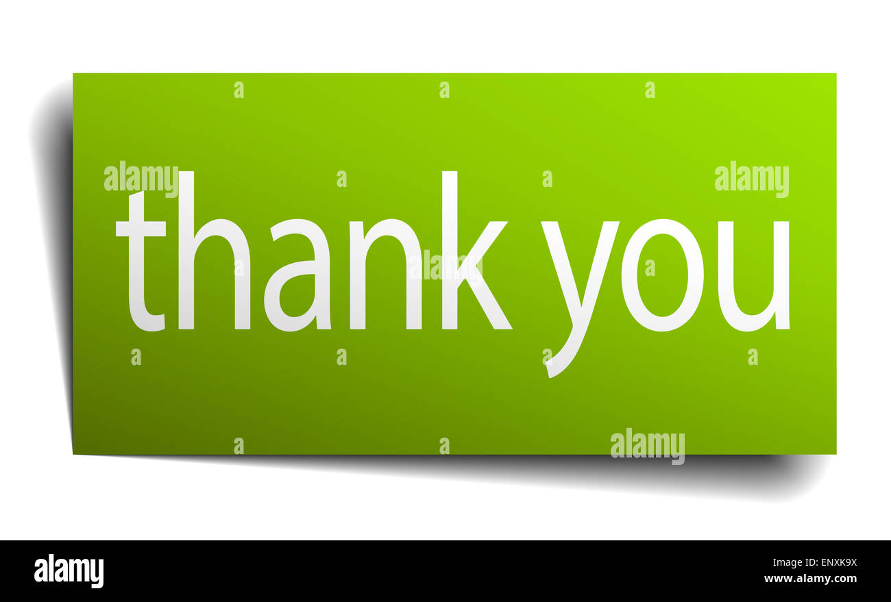 thank you square paper sign isolated on white Stock Photo - Alamy
