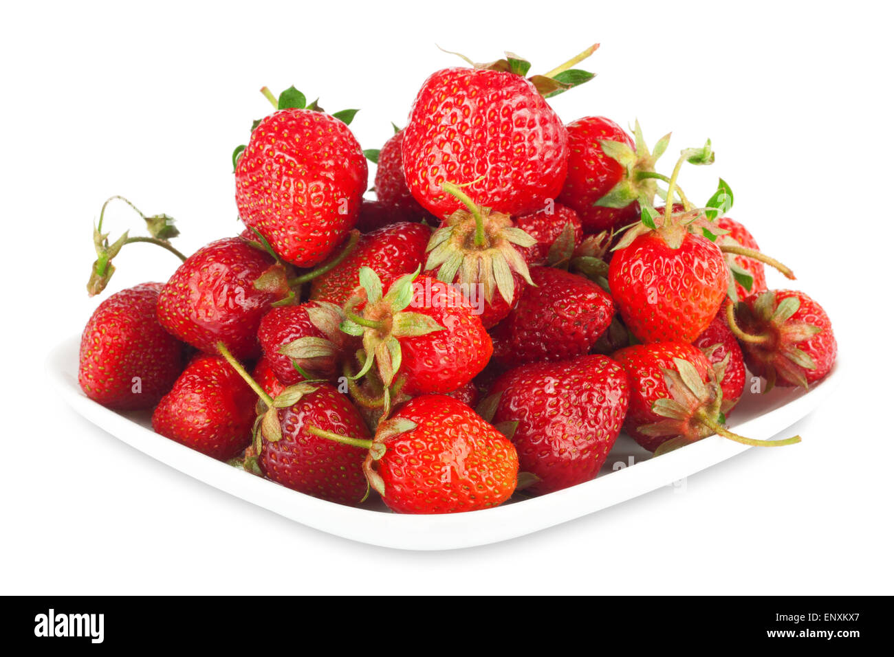 Fresh ripe strawberries on a white background isolated Stock Photo
