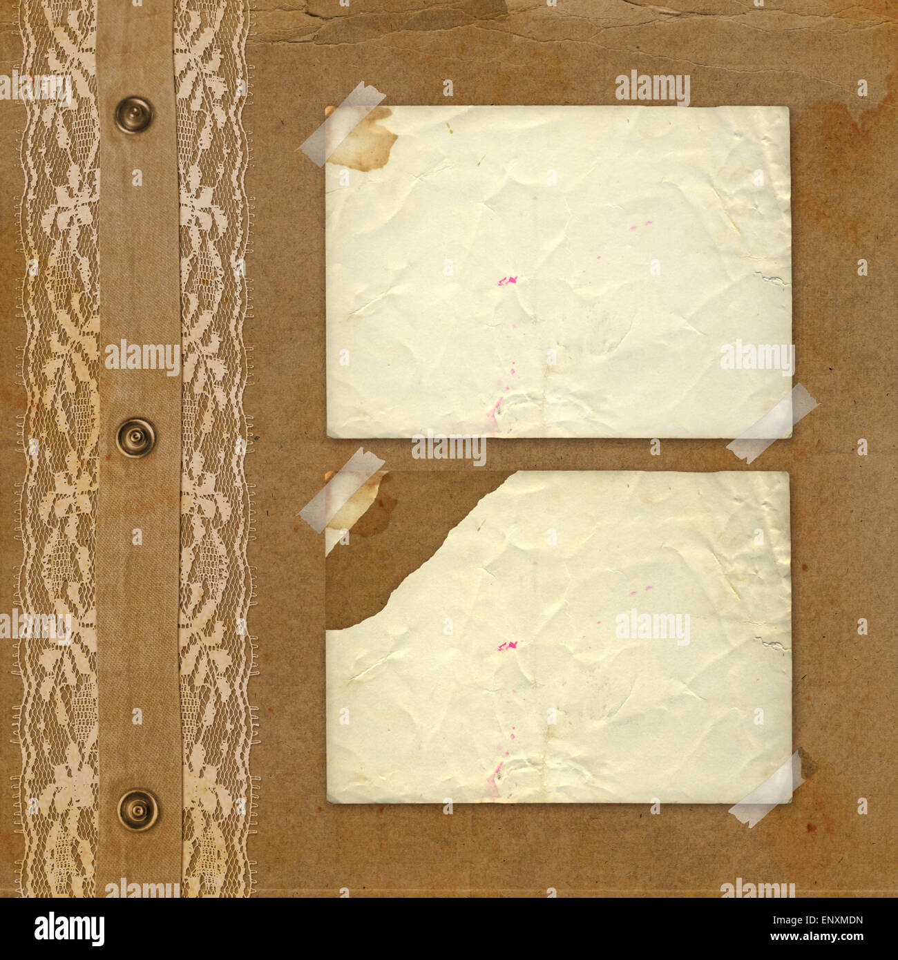 Old vintage album cover lace hi-res stock photography and images - Alamy