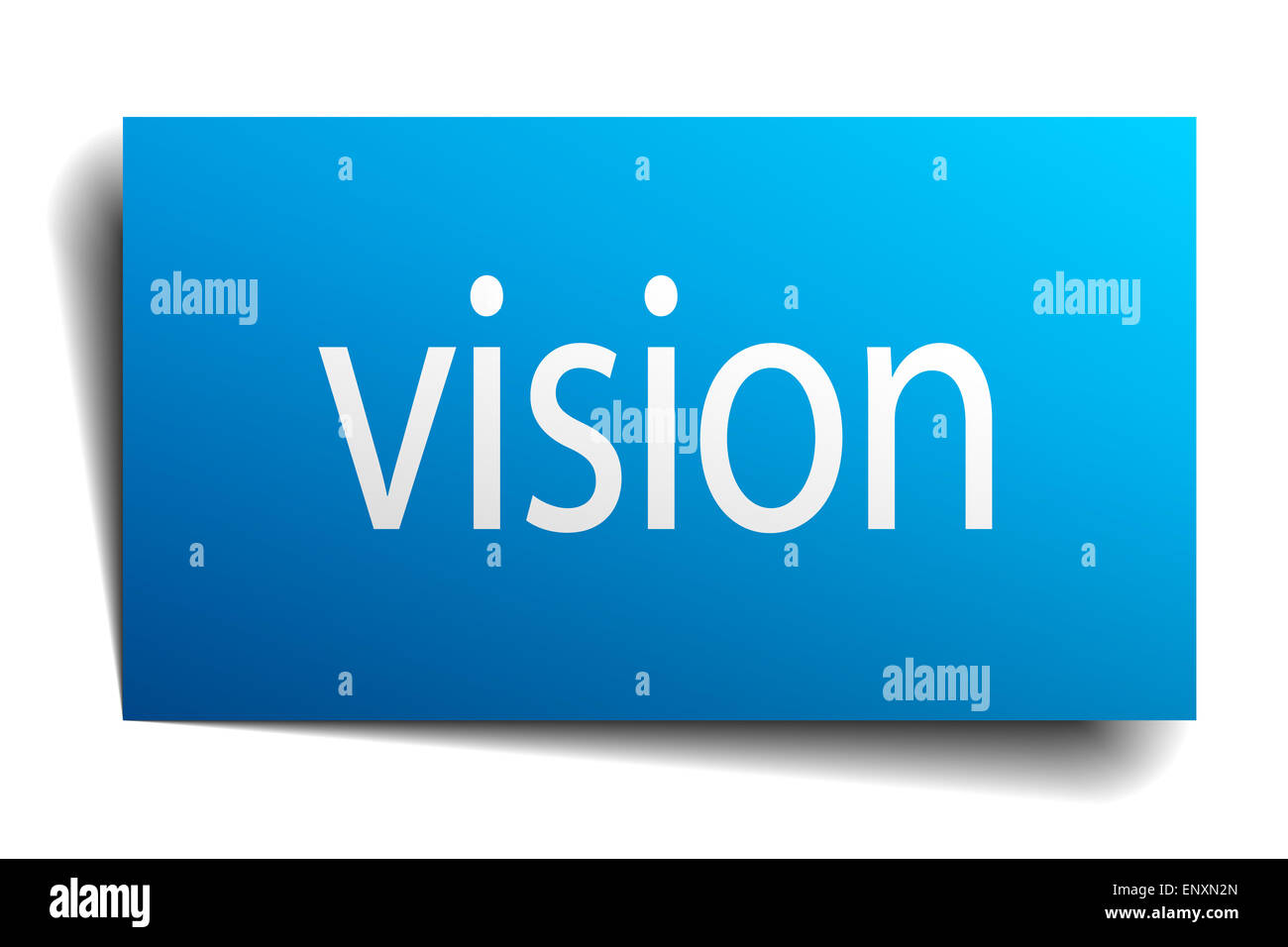 vision blue paper sign isolated on white Stock Photo Alamy
