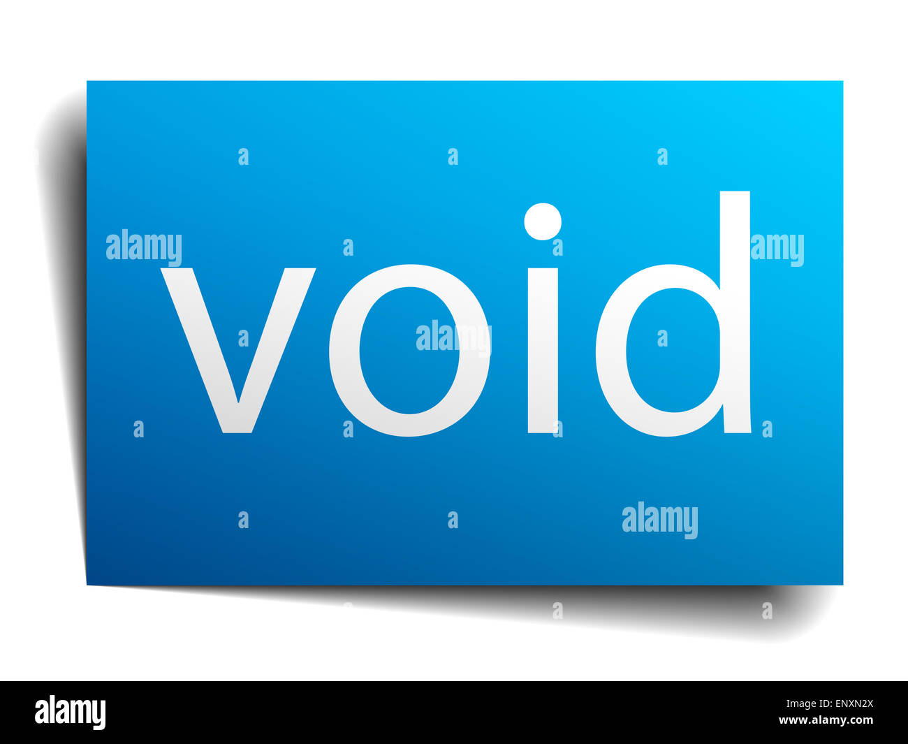 void blue paper sign isolated on white Stock Photo - Alamy