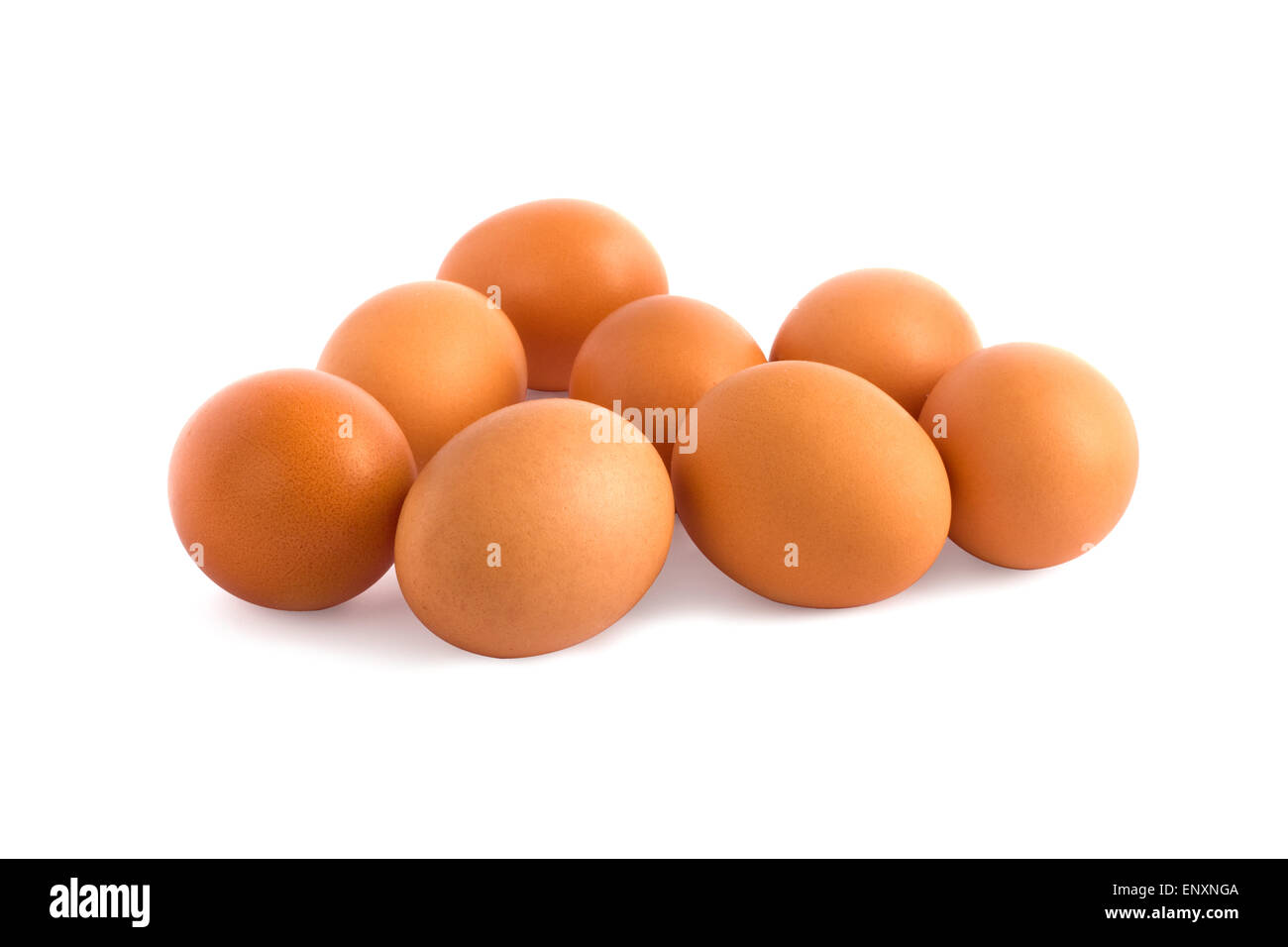 Eggs isolated on white background close up Stock Photo