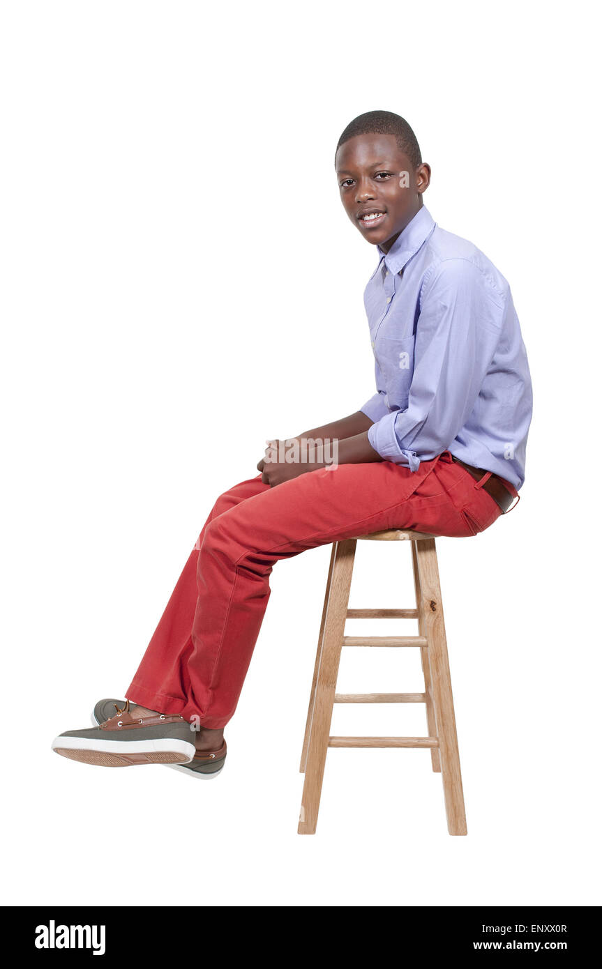 African teen boy smile Cut Out Stock Images & Pictures - Alamy