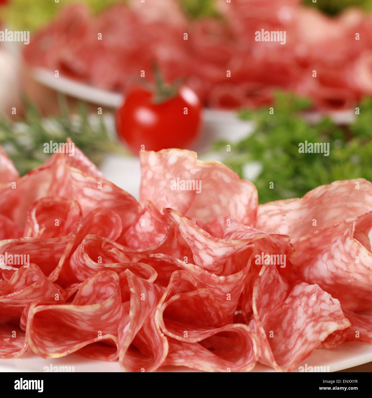 Italienische Salami Stock Photo