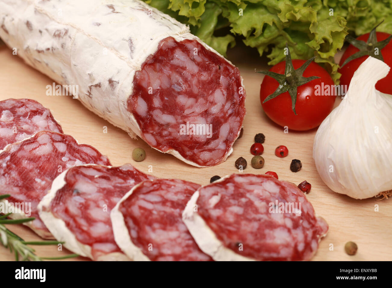 Italienische Salami Stock Photo