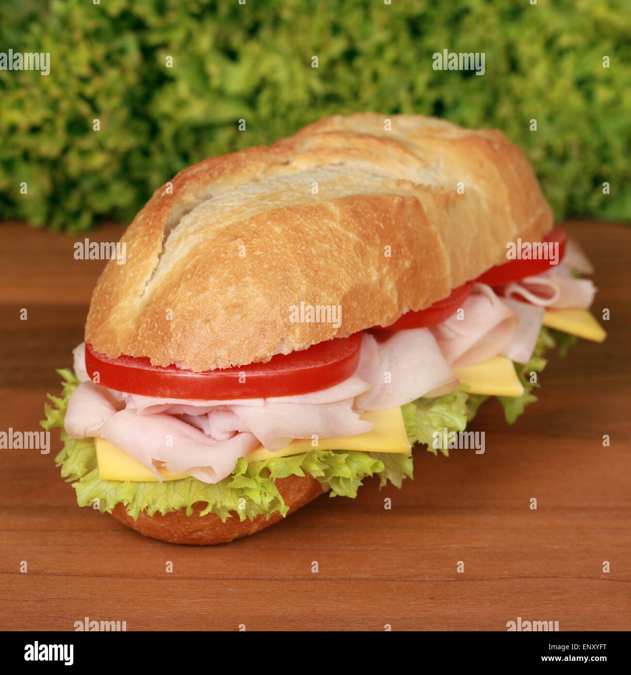 Sandwich belegt mit Schinken Stock Photo - Alamy