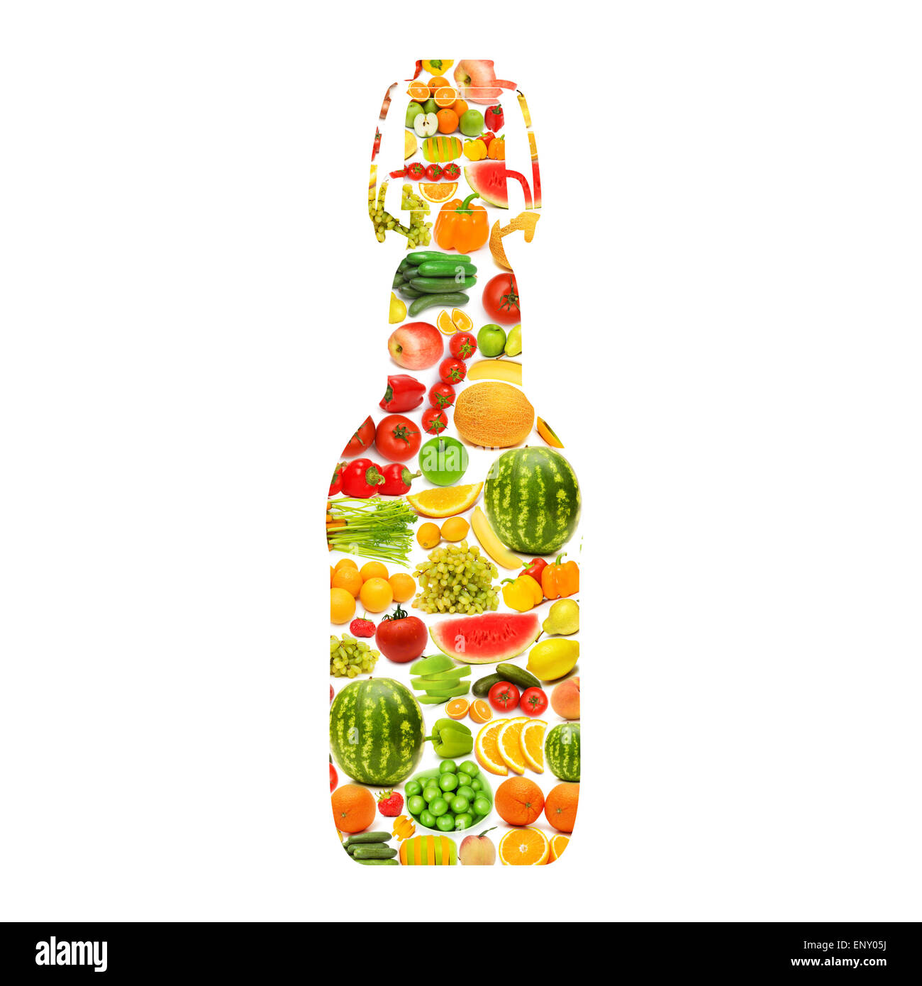Silhoette made from various fruits and vegetables Stock Photo - Alamy