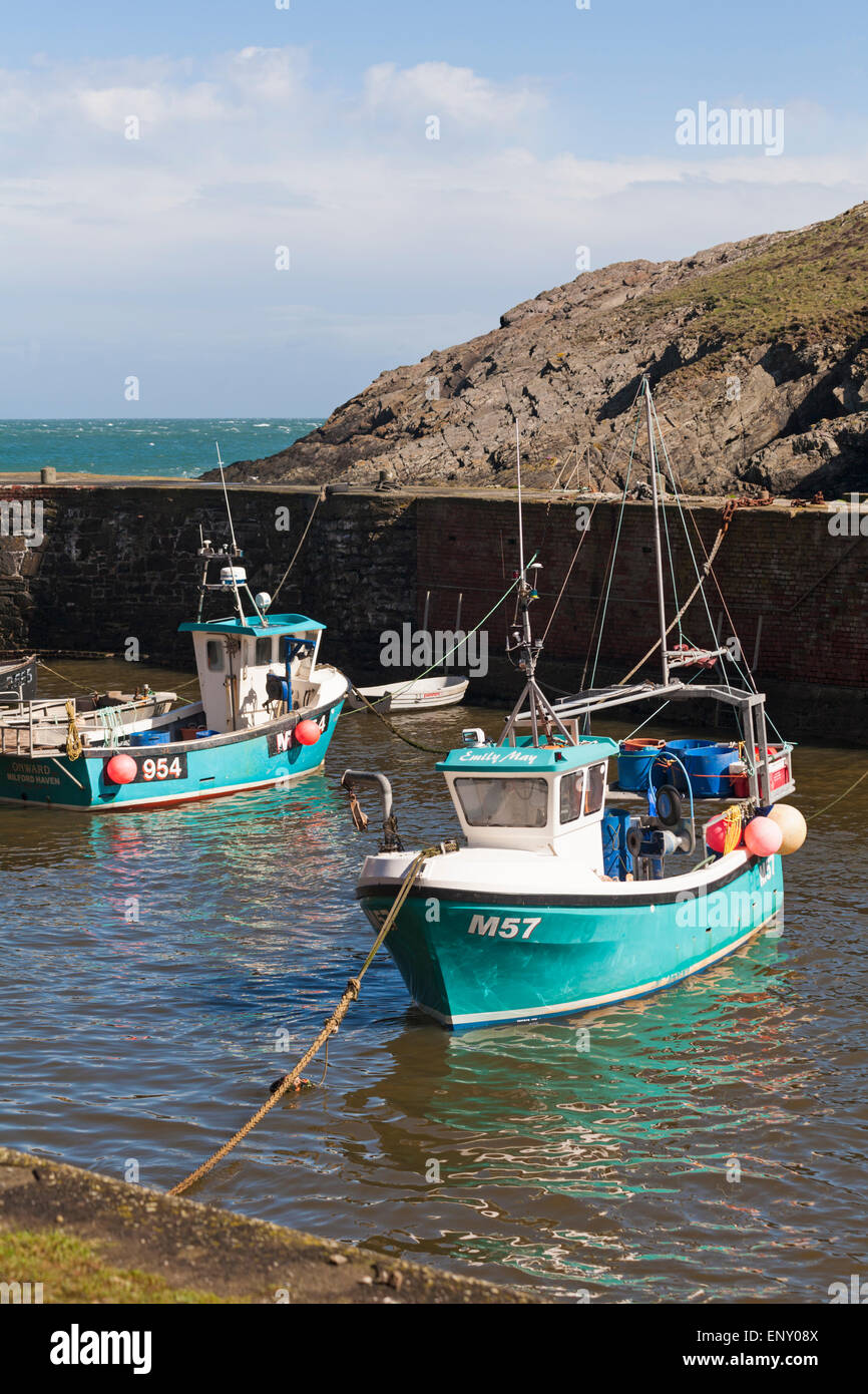 Fishing boats at Porthgain harbour, Pembrokeshire Coast National Park