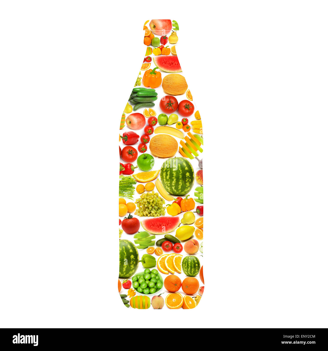Silhoette made from various fruits and vegetables Stock Photo - Alamy