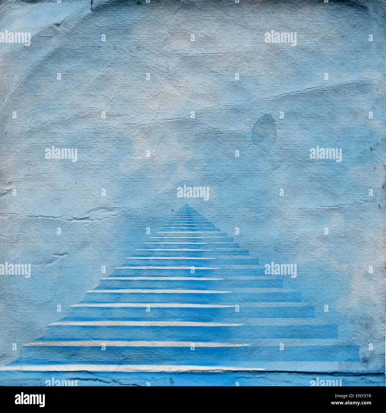 The stairway to heaven leading to God on the old paper Stock Photo - Alamy