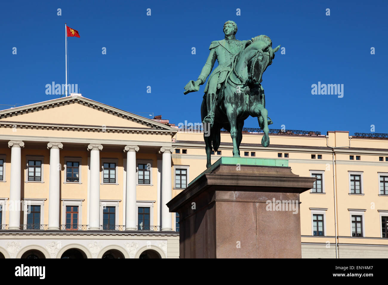 Das königliche Schloss in Oslo Stock Photo