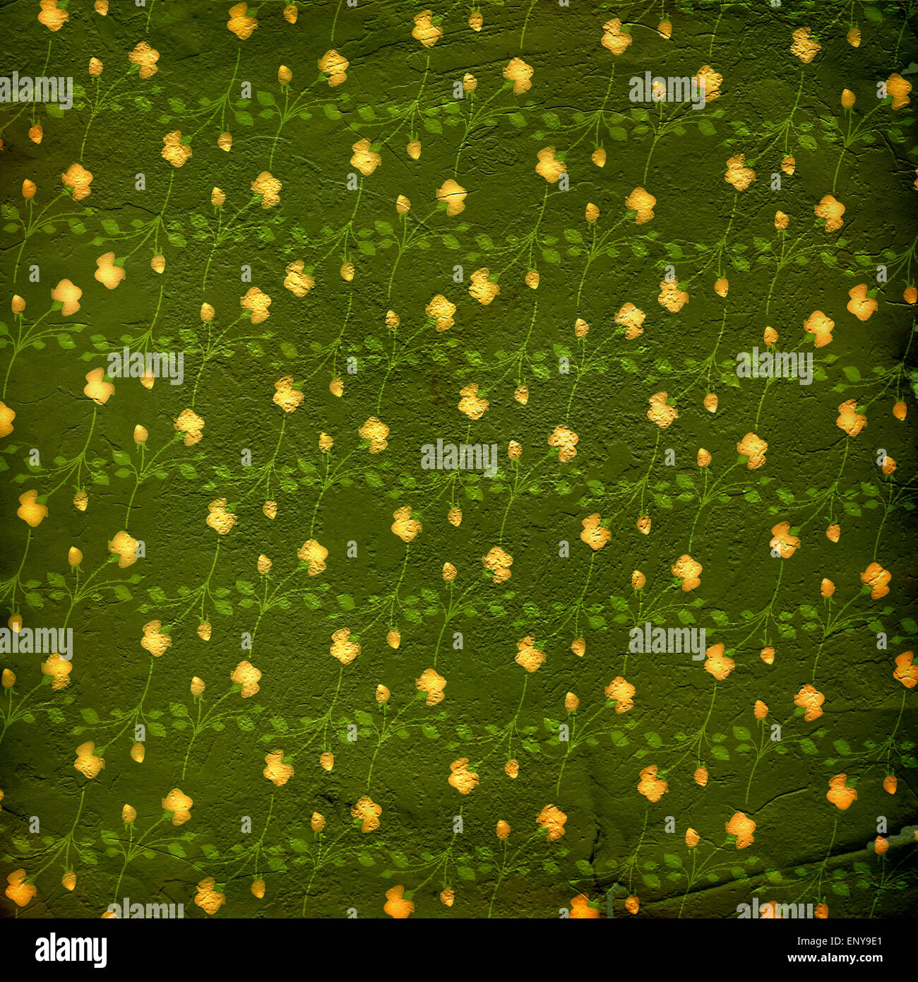 Grunge vintage background with flowers for design Stock Photo - Alamy