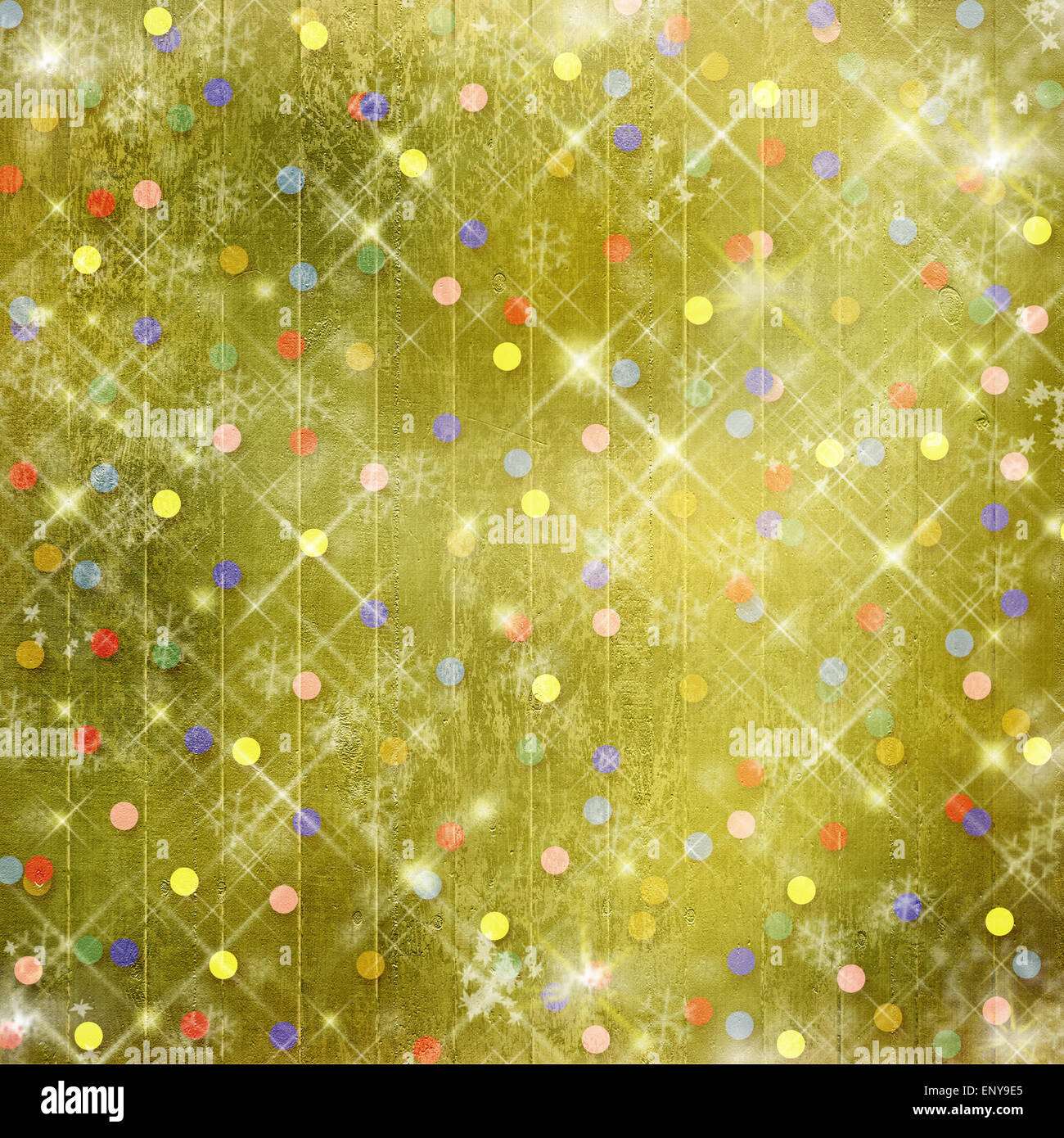 Winter abstract background, christmas stars with snowflakes Stock Photo