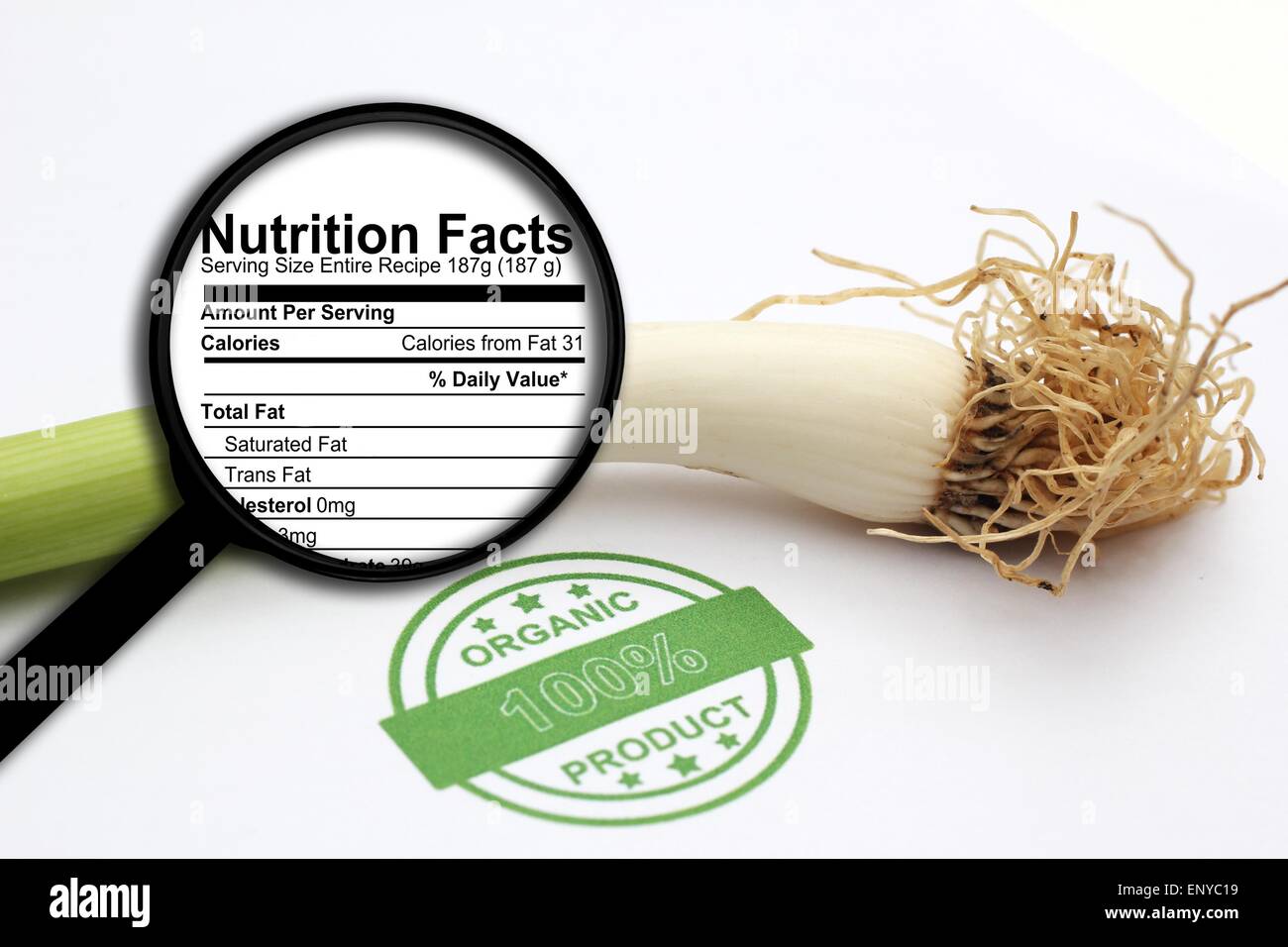 Organic spring onion Stock Photo - Alamy