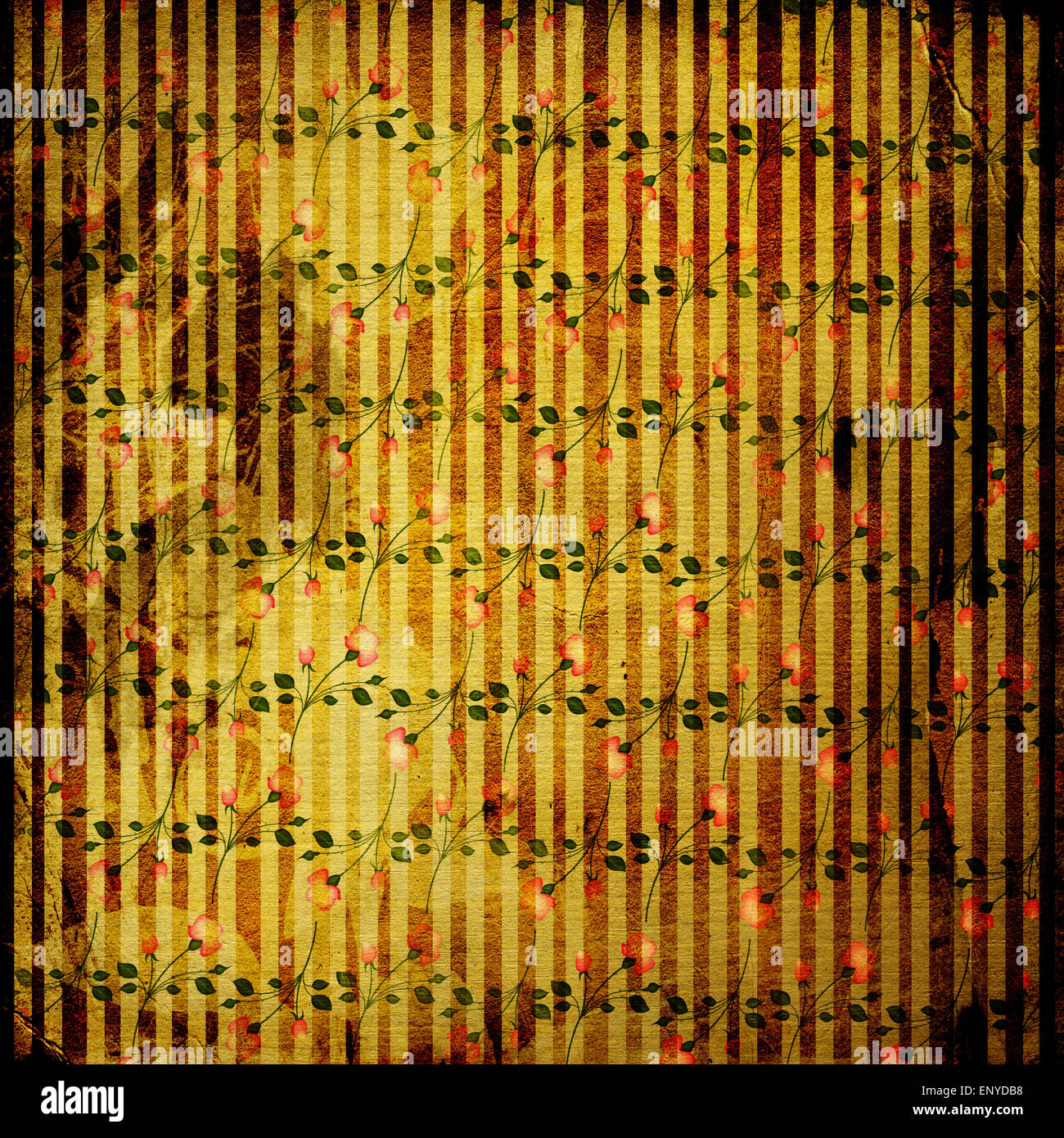 Grunge vintage background with flowers for design Stock Photo - Alamy