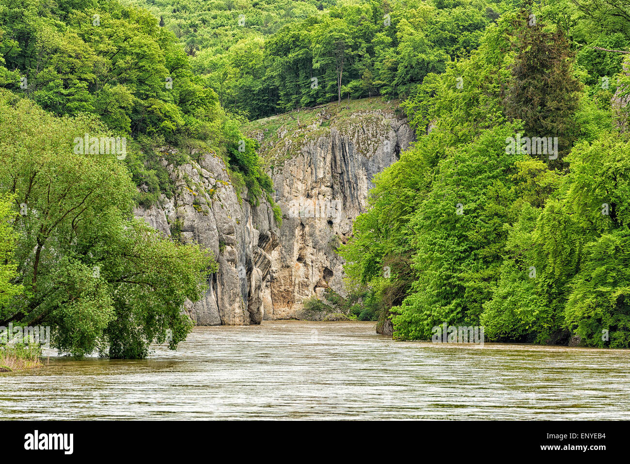 Picture of the Danube breakthrough near Weltenburg Stock Photo
