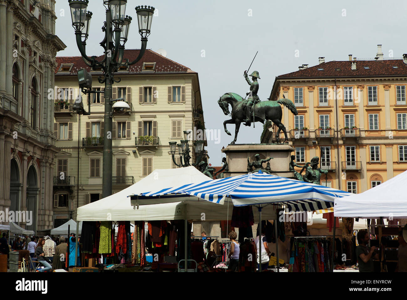Piazza Carlo Alberto in Turin Stock Photo