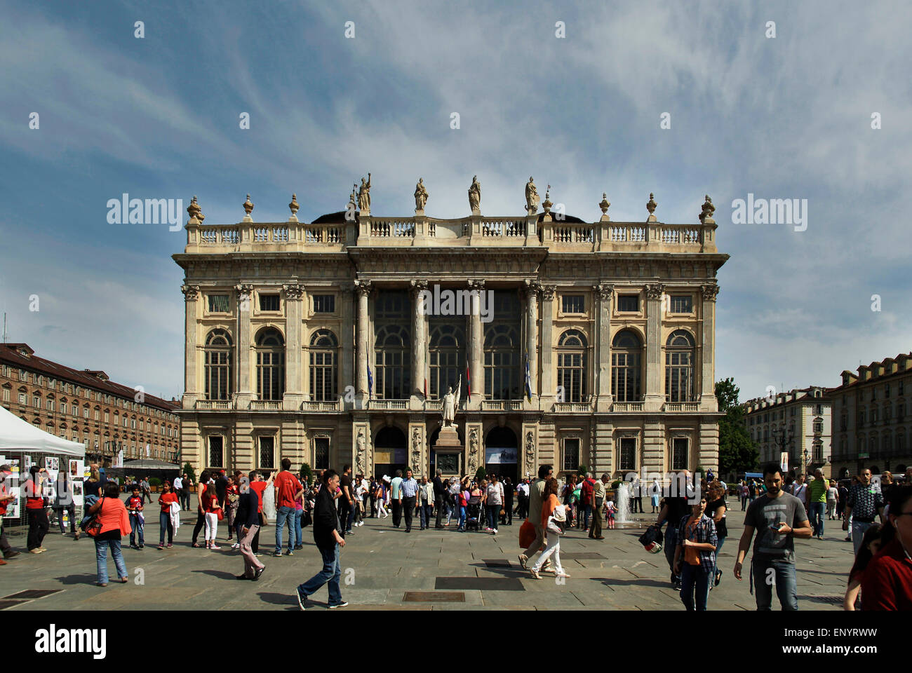 Madama Palace (Palazzo Madama) in Piazza Castello, Turin, Italy. Stock Photo