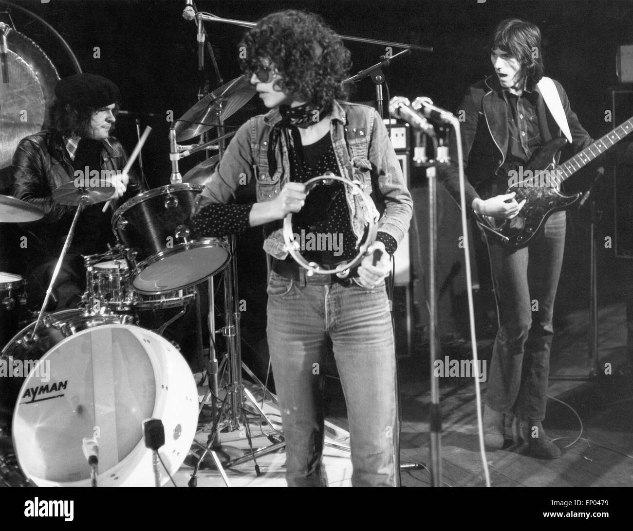 Sängerin und Komponistin Inga Rumpf mit der Band Atlantis, Mitte 1970er Jahre. Stock Photo